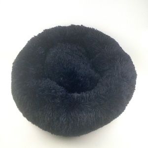 Fluffy & Happy Plush Pet Bed 23 inch Black New